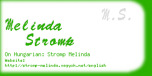 melinda stromp business card